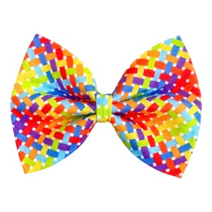 Rainbow Dog Bow Tie | Gay Pride Dog Accessories | Rainbow Dog Clothing | Cat Bow Tie