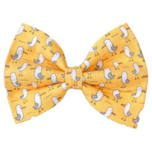 Seagull Dog Bow Tie, Cat Bow Ties,  Yellow Bows For Pets, Dog Collar Bow, Gift For Pet, Dog Bowtie