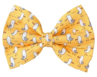 Seagull Dog Bow Tie, Cat Bow Ties,  Yellow Bows For Pets, Dog Collar Bow, Gift For Pet, Dog Bowtie