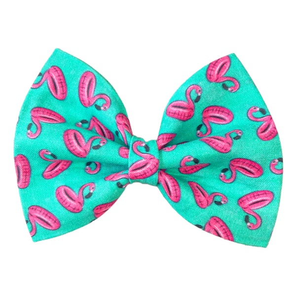 Flamingo Dog Bow Tie, Cat Bow Ties, Blue Bows For Dogs, Dog Collar Bow, Gift For Pets, Funny Bowtie