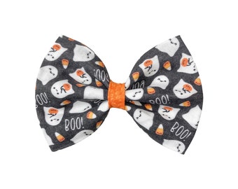 Ghost Dog Bow Tie, Halloween Pet Collar Accessory, Cat Bow