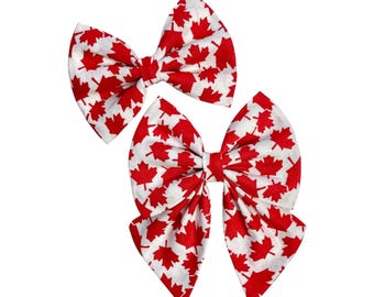 Maple Leaf Dog Bow Tie Or Sailor Bow, Canada Day Cat Collar Bow
