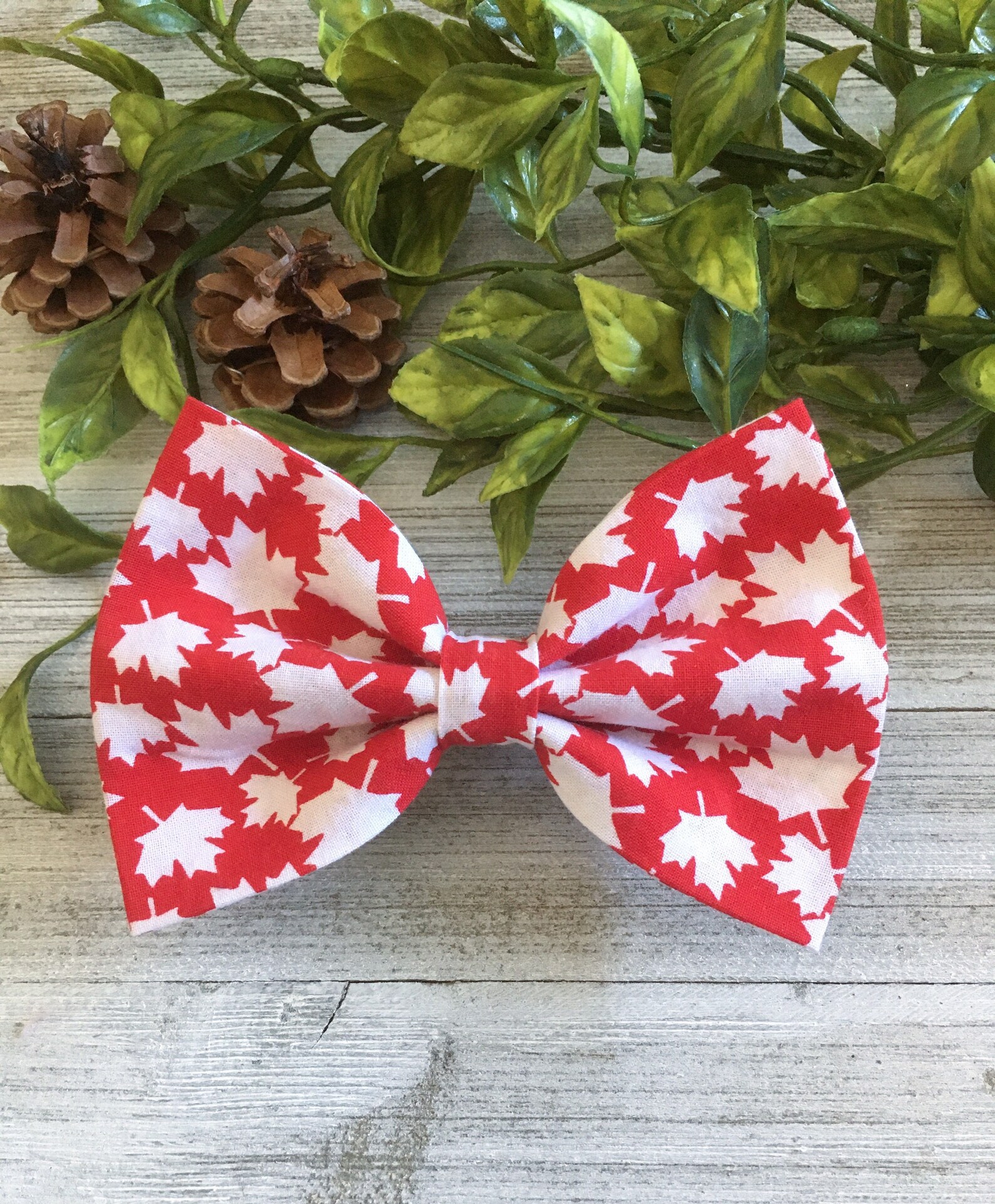 Canada Day Dog Bow Tie Canada Pet Bow Canadian Bow Tie Etsy