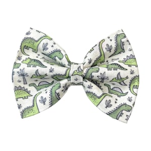 Dinosaur Dog Bow Tie, Cat Bow Ties, Green Bows For Dogs, Dino Dog Bows, Gift For Pet, Dog Bowtie, Doggie Bows For Collar
