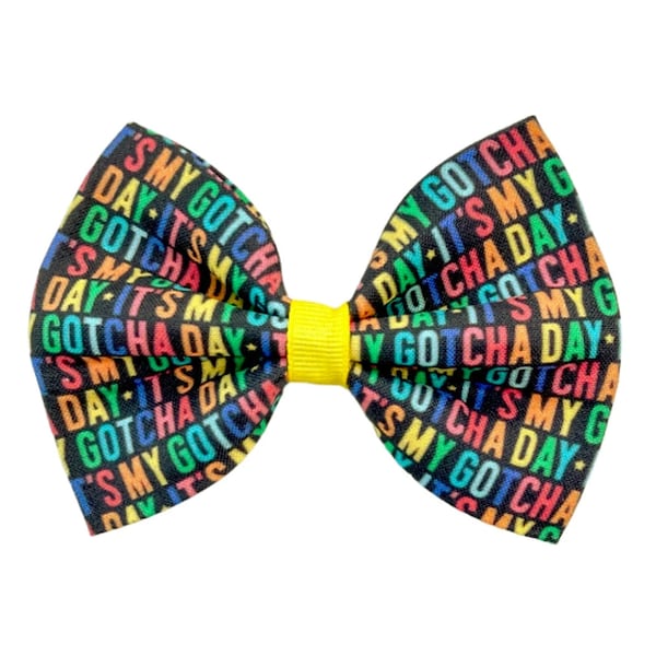 Gotcha Day Dog Bow Tie, Cat Bow Tie,  Birthday Dog Bow Ties, Birthday Gift For Dogs, Dog Collar Bow, Bow Ties For Dogs, Puppy Bow Ties