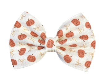 Pumpkin Dog Bow Tie, Boho Halloween Pet Collar Accessory