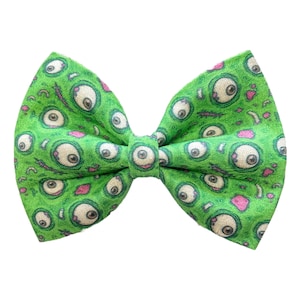 Dog Bow Tie For Halloween, Spooky Cat Bow Tie, Halloween Dog Bows, Green Dog Bowtie, Halloween Costume For Dogs, Bow Tie For Dog Collar