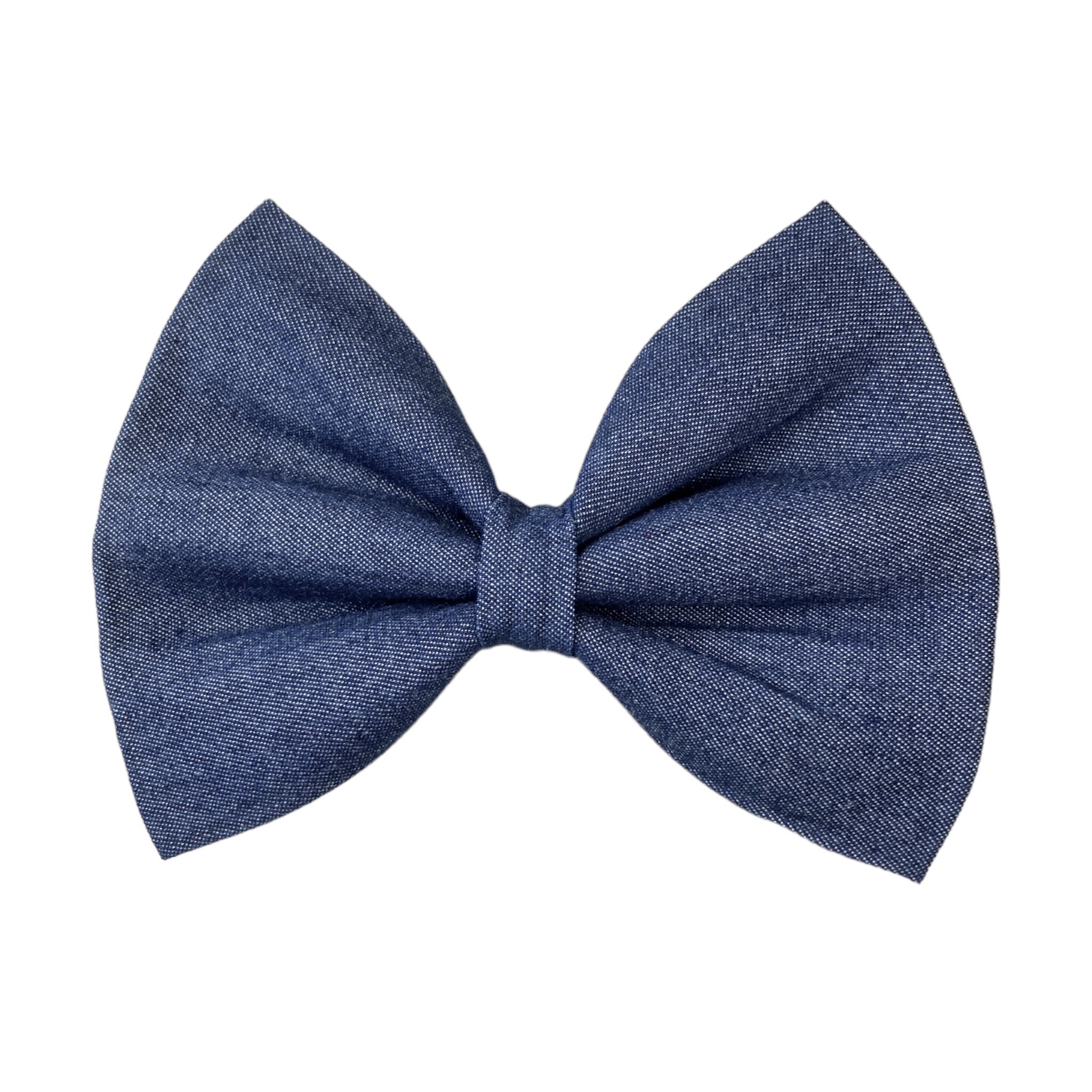 Blue Denim Dog Bow Tie, Dark Blue Jeans Bows For Dogs, Cat Bow Tie, Dog Bowtie, Bow Ties For Dog Collar, Gift For Dogs, Fancy Bow Tie Collar
