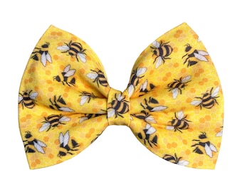 Yellow Bumble Bee Dog Bow Tie, Bows For Dog Collar, Spring Dog Bowtie, Yellow Bows For Dogs, Gift For Pets