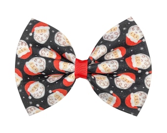 Santa Dog Bow Tie, Christmas Dog Collar Bow, Holiday Cat Bow Ties