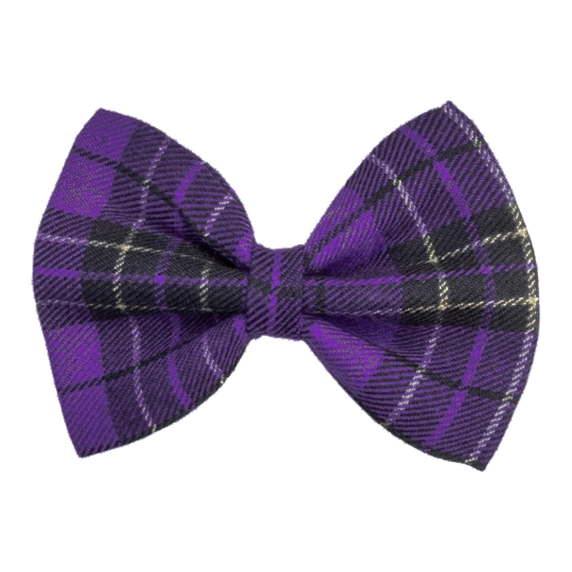 Bow Tie and Hankie Set J New TARTAN-Black/Purple/White 