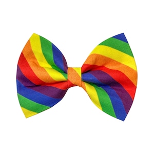 Rainbow Dog Bow Tie, Pride Dog Bow Ties, Cat Bow Tie, Rainbow Bows For Dog Collar, Gay Pride Dog Bowtie, LGBT Gift For Dog, Doggie Bows