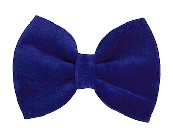 Blue Velvet Dog Bow Tie, Christmas Dog Bowtie, Wedding Bows, Velvet Dog Collar Bow Tie, Cat Bowtie, Royal Blue Bows For Dogs, Pet Gift