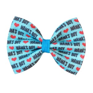 Nœud papillon pour chien « Maman chérie », nœud papillon bleu pour collier de chien, cadeau pour maman de chien, nœuds papillon pour chat, cadeaux pour la fête des mères