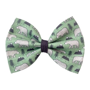 Bear Dog Bow Tie, Cat Bow Ties, Green Bows For Pets, Dog Collar Bow, Gift For Pet, Animal Bowtie