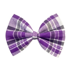 Dog Bow Tie | Purple Bow Ties For Dogs | Cat Bow Tie | Plaid Dog Bow Ties | Dog Accessories | Dog Lover Gift | Pet Bow Tie | Paw Town