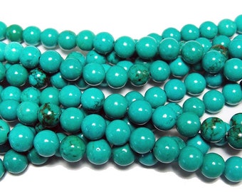 Beads Chinese Turquoise Round Beads 8mm-9mm