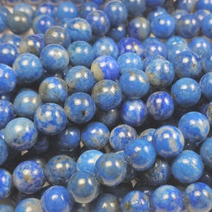 Natural 6mm Natural Lapis Round Beads Genuine Gemstone