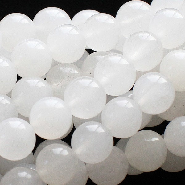 Natural 6mm White Quartz Round Beads Genuine Gemstone