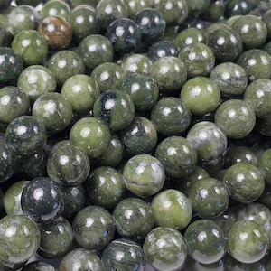 Natural 8mm Taiwan Green Jade Round Beads Genuine Gemstone