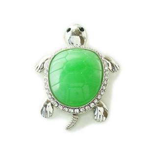 45x60mm Green Agate Turtle Cz Metal Pendant Genuine Natural Gemstone