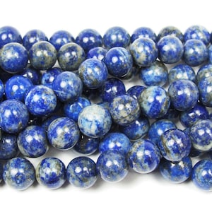Natural 12mm Natural Lapis Round Beads Genuine Gemstone