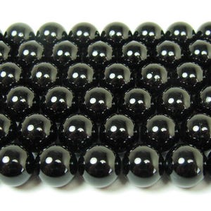 Natural 6mm 15.5 Inches Natural Black Tourmaline Round Beads Genuine Gemstone