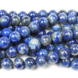 Natural 10mm Natural Lapis Round Beads Genuine Gemstone
