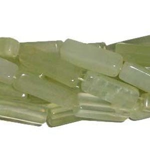 Natural 4x13mm New Jade Long Cube Beads Genuine Gemstone