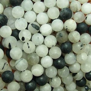 Natural 8mm 15.5 Inches Rutilated Quartz Matte Round Beads Genuine Gemstone