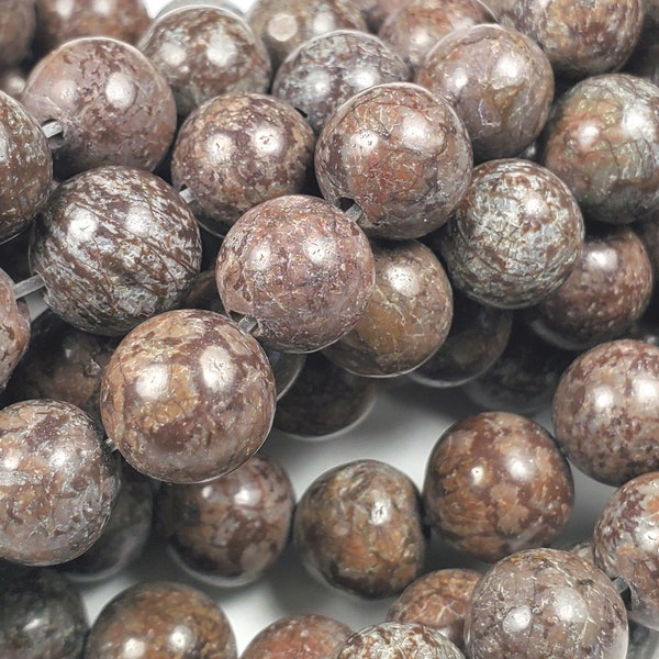 Natural 6mm Chocolate Jasper Round Beads Genuine Gemstone