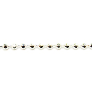 1.5mm Links 3 Ft Section Silver Plated Diamond-Cut Ball Chain