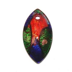 35x60mm Murano Style Marquise Pendant Genuine Natural Gemstone