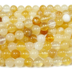 Natural 10mm 16 Inches Autralian Yellow Opal Round Beads Genuine Gemstone