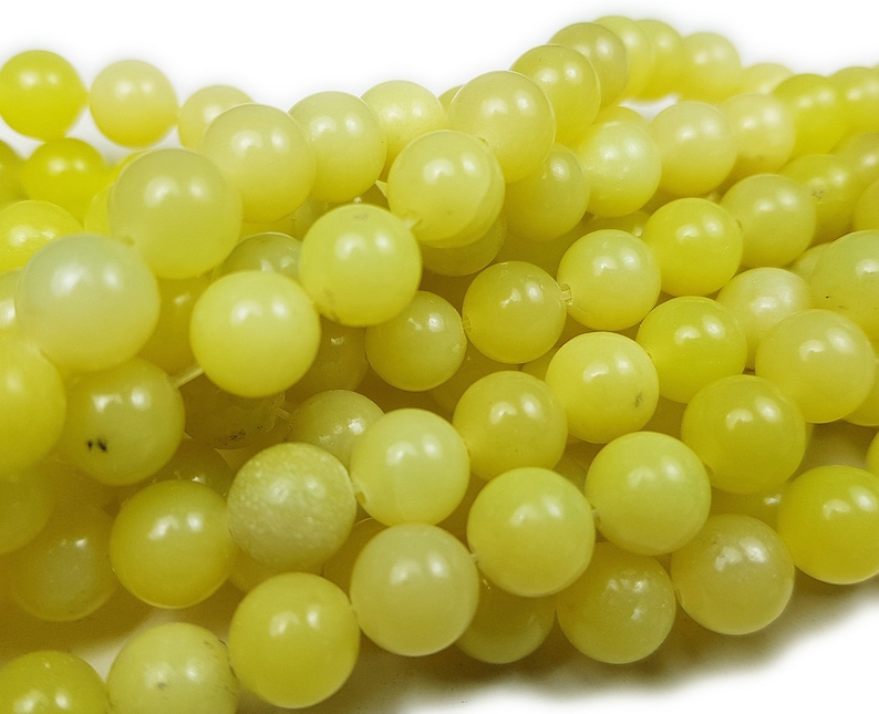 Natural 6mm Olive Jade Round Beads Genuine Gemstone Etsy