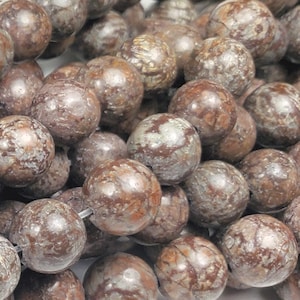 Natural 4mm Chocolate Jasper Round Beads Genuine Gemstone