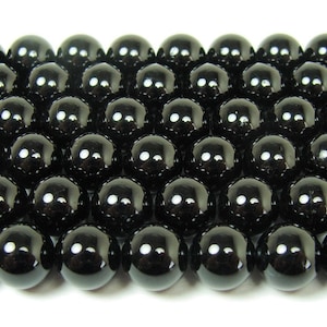 Natural 8mm 15.5 Inches Natural Black Tourmaline Round Beads Genuine Gemstone