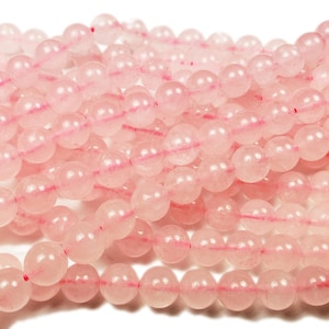 Natural 8mm Rose Quartz Round Beads Genuine Gemstone