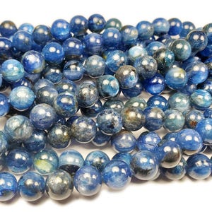 Natural 8mm Kyanite Round Beads Genuine Gemstone