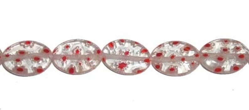 10x14mm Pink Millefiori Glass Oval Beads man-made synthetic beads wholesale