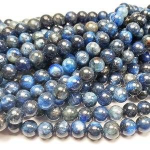 Natural 6mm Kyanite Round Beads Genuine Gemstone