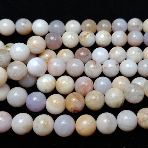 Natural 10mm 15.5" Australian Agate Smooth Round Beads Genuine Gemstone