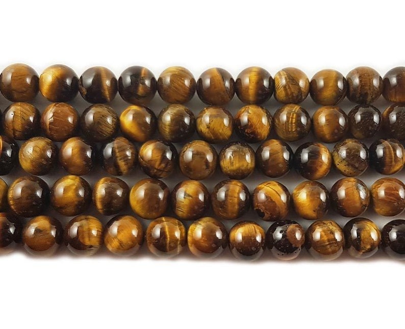 Natural 8mm Tiger eye round beads Genuine Gemstone
