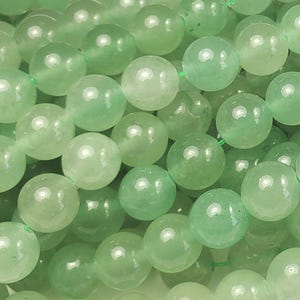 Natural 6mm Natural Green Aventurine Round Beads Genuine Gemstone