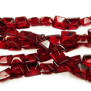14x16mm 12 Inches Dark Ruby Red Glass Faceted Nugget Beads man-made synthetic beads wholesale