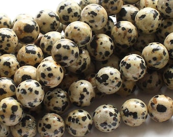 Natural 4mm Dalmatian Jasper Round Beads Genuine Gemstone