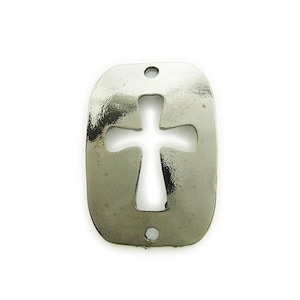 28x40mm Pack Of 4 Shiny Black Metal Cross Cut Out Buckle