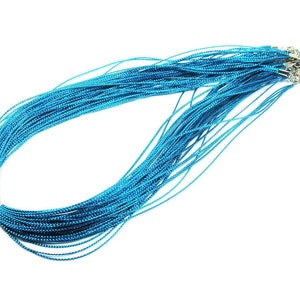 18&quot; With 2&quot; Extension Chain Pack Of 10 Sky Blue 5-String Necklaces