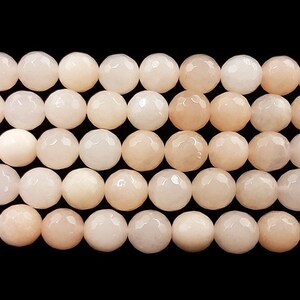 Natural 10mm 15.5 Inches Pink Aventurine Faceted Round Beads Genuine Gemstone