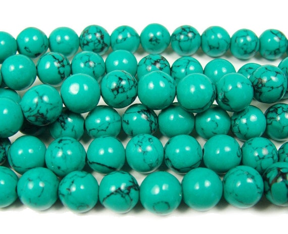 Buy Natural 12mm Inches Green Turquoise Howlite Round With